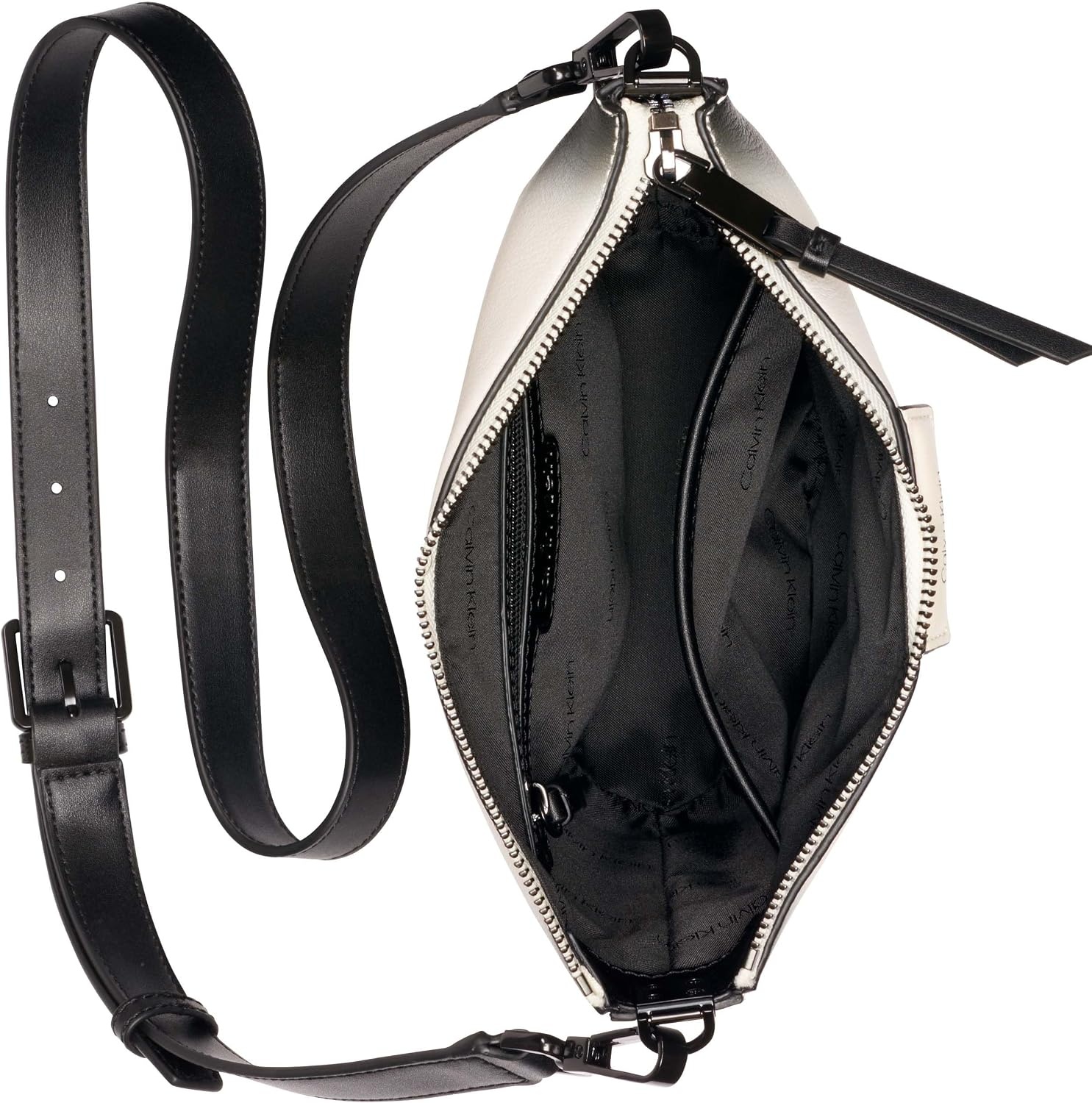 image:imageCalvin Klein Womens Ash NorthSouth CrossbodyCherub WhiteBlack