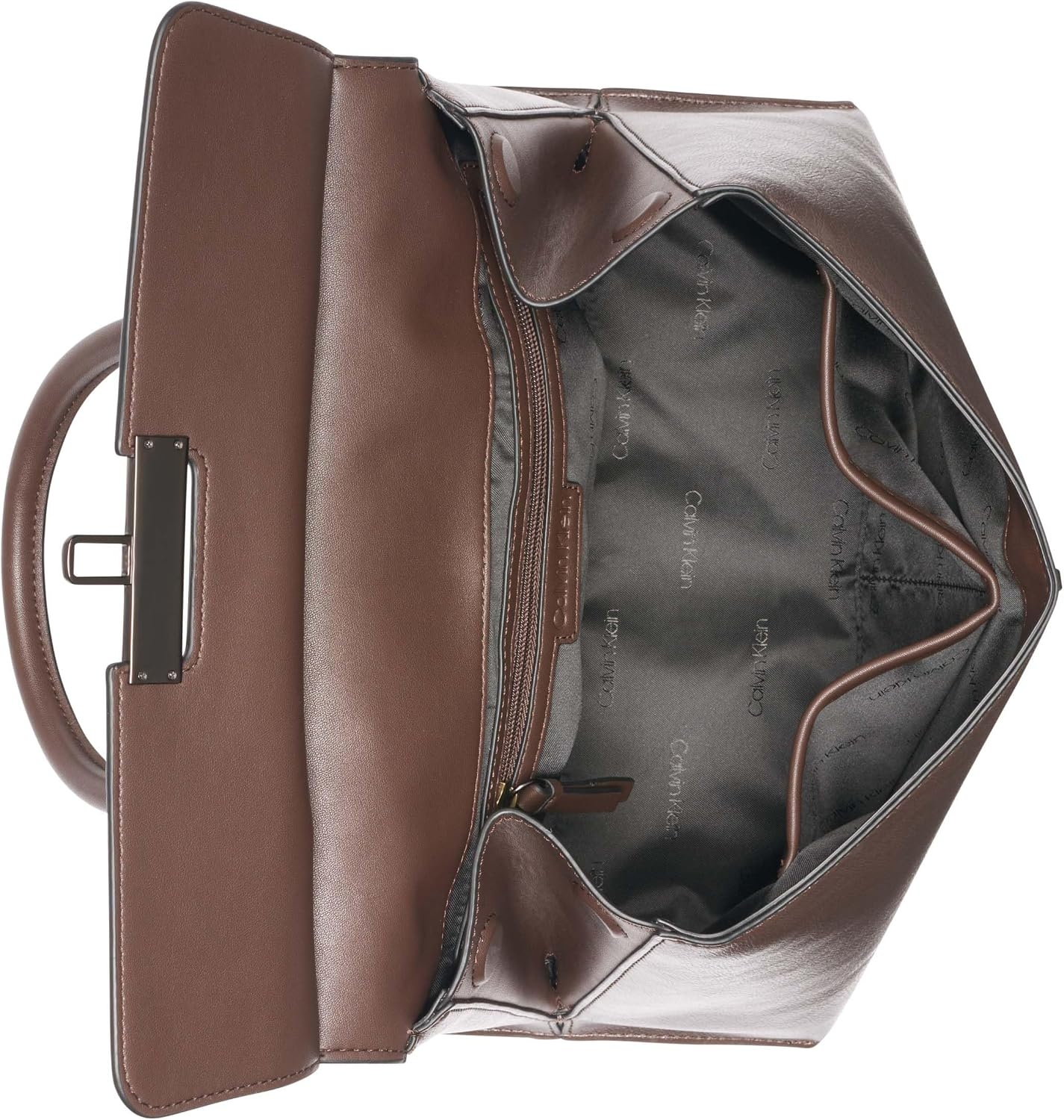 image:imageCalvin Klein Womens Becky Turn Lock Satchel Turn LockJava