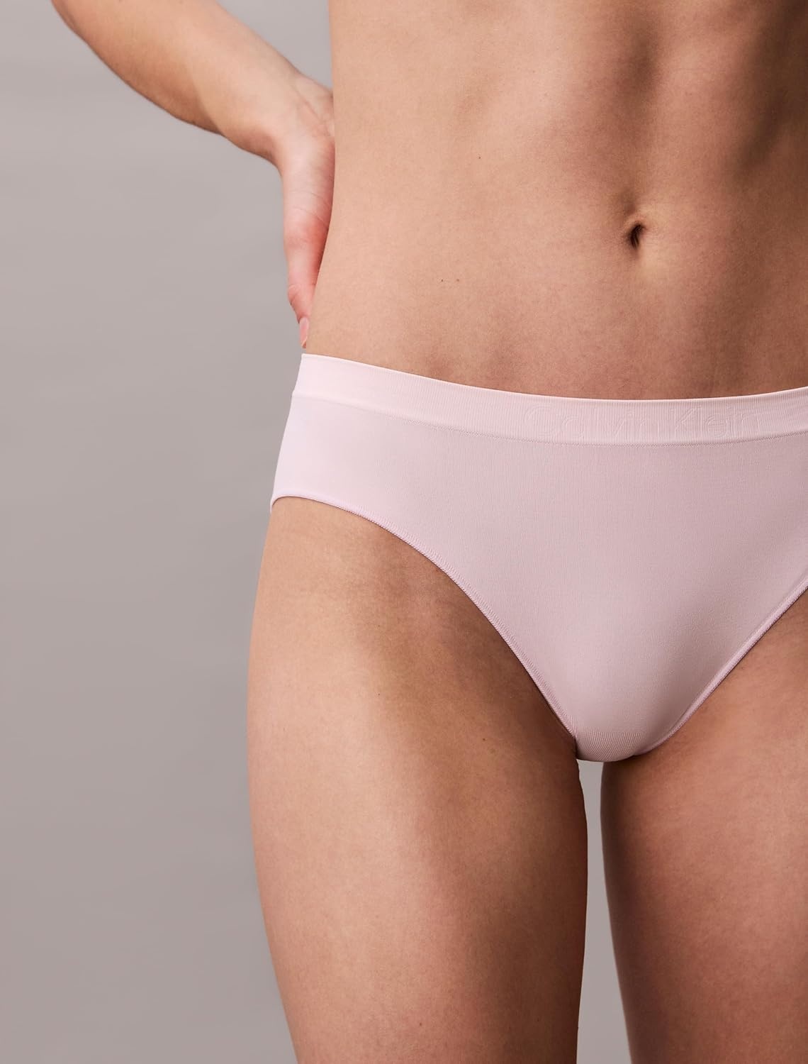 image:imageCalvin Klein Womens Bonded Flex Seamless 3pack Mid Rise BikiniBlackCedarEggshell