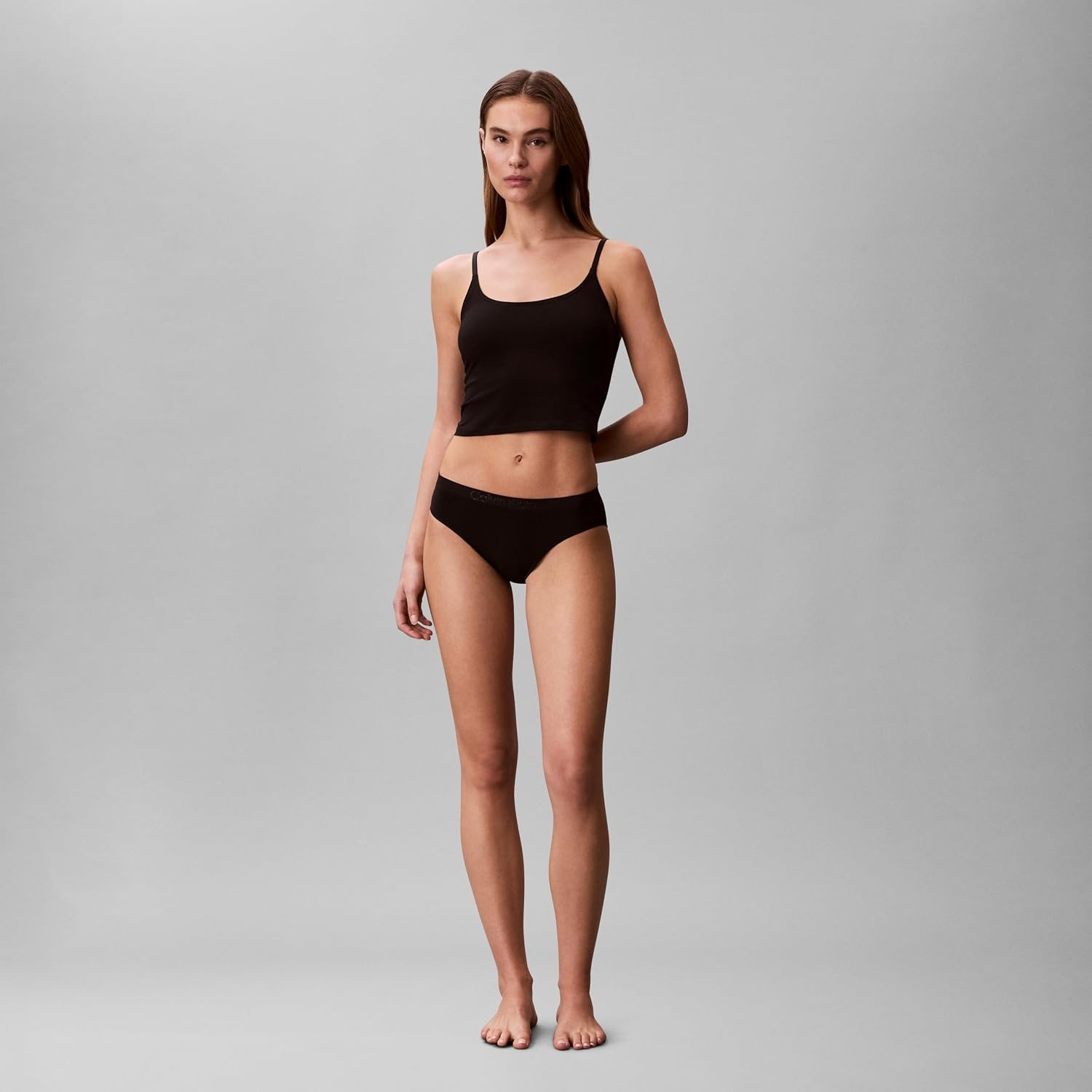 image:imageCalvin Klein Womens Bonded Flex Seamless 3pack Mid Rise BikiniBlackDeep Lichen GreenSubdued