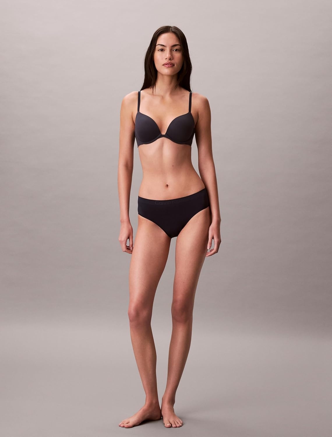 image:imageCalvin Klein Womens Bonded Flex Seamless 3pack Mid Rise BikiniShoreline Breezy Blue Silver Haze