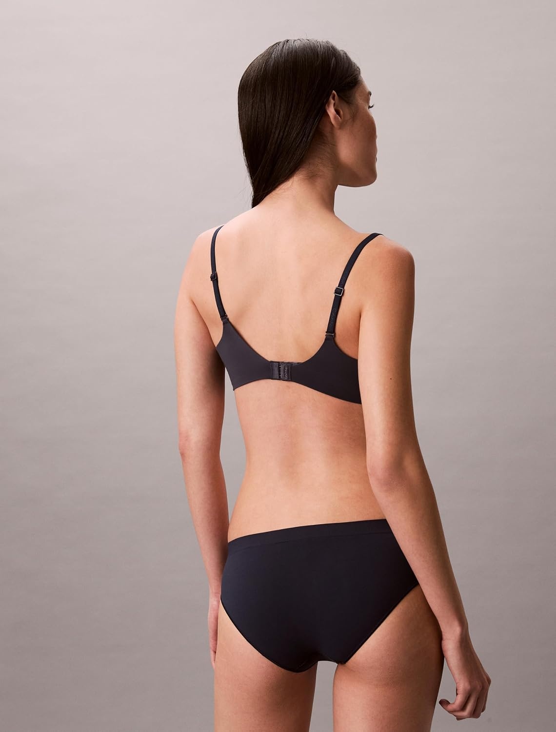 image:imageCalvin Klein Womens Bonded Flex Seamless 3pack Mid Rise BikiniShoreline Breezy Blue Silver Haze