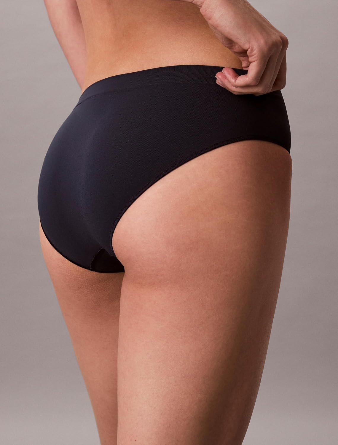 image:imageCalvin Klein Womens Bonded Flex Seamless 3pack Mid Rise BikiniShoreline Breezy Blue Silver Haze