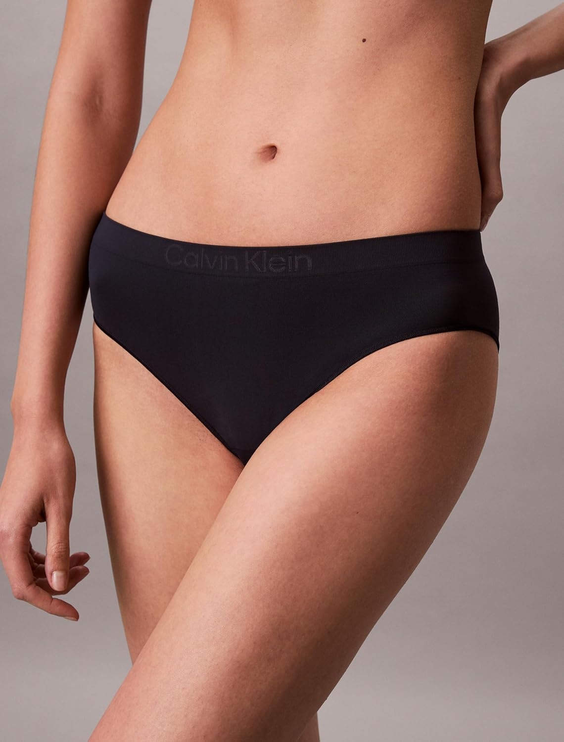 image:imageCalvin Klein Womens Bonded Flex Seamless 3pack Mid Rise BikiniShoreline Breezy Blue Silver Haze