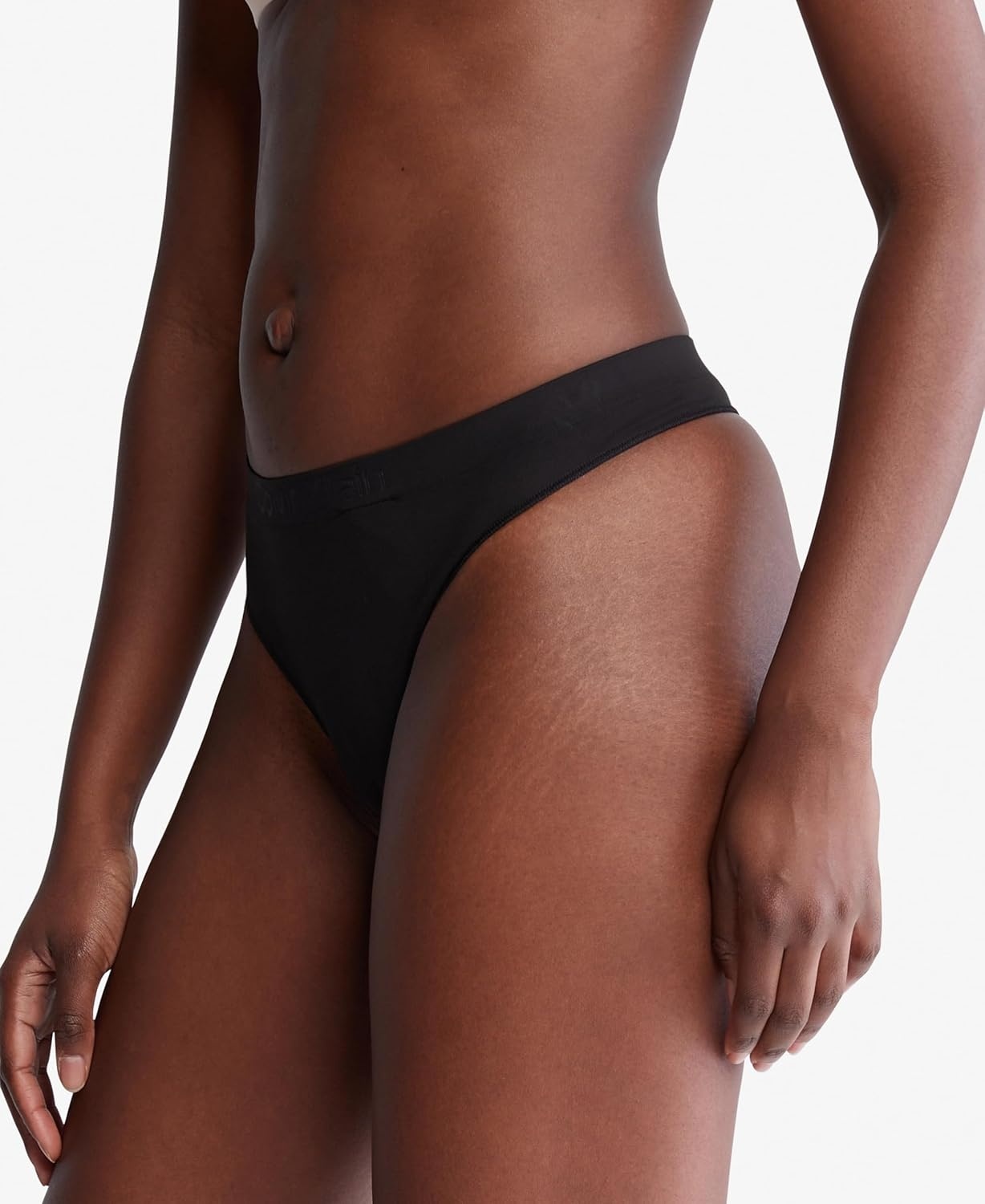 image:imageCalvin Klein Womens Bonded Flex Seamless 3pack Mid Rise ThongBlack Cedar Sparrow