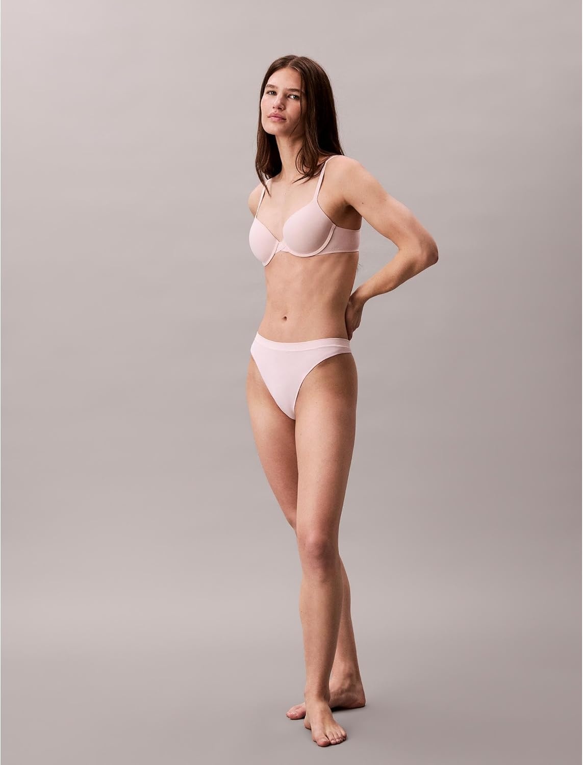 image:imageCalvin Klein Womens Bonded Flex Seamless 3pack Mid Rise ThongBlackCedarEggshell