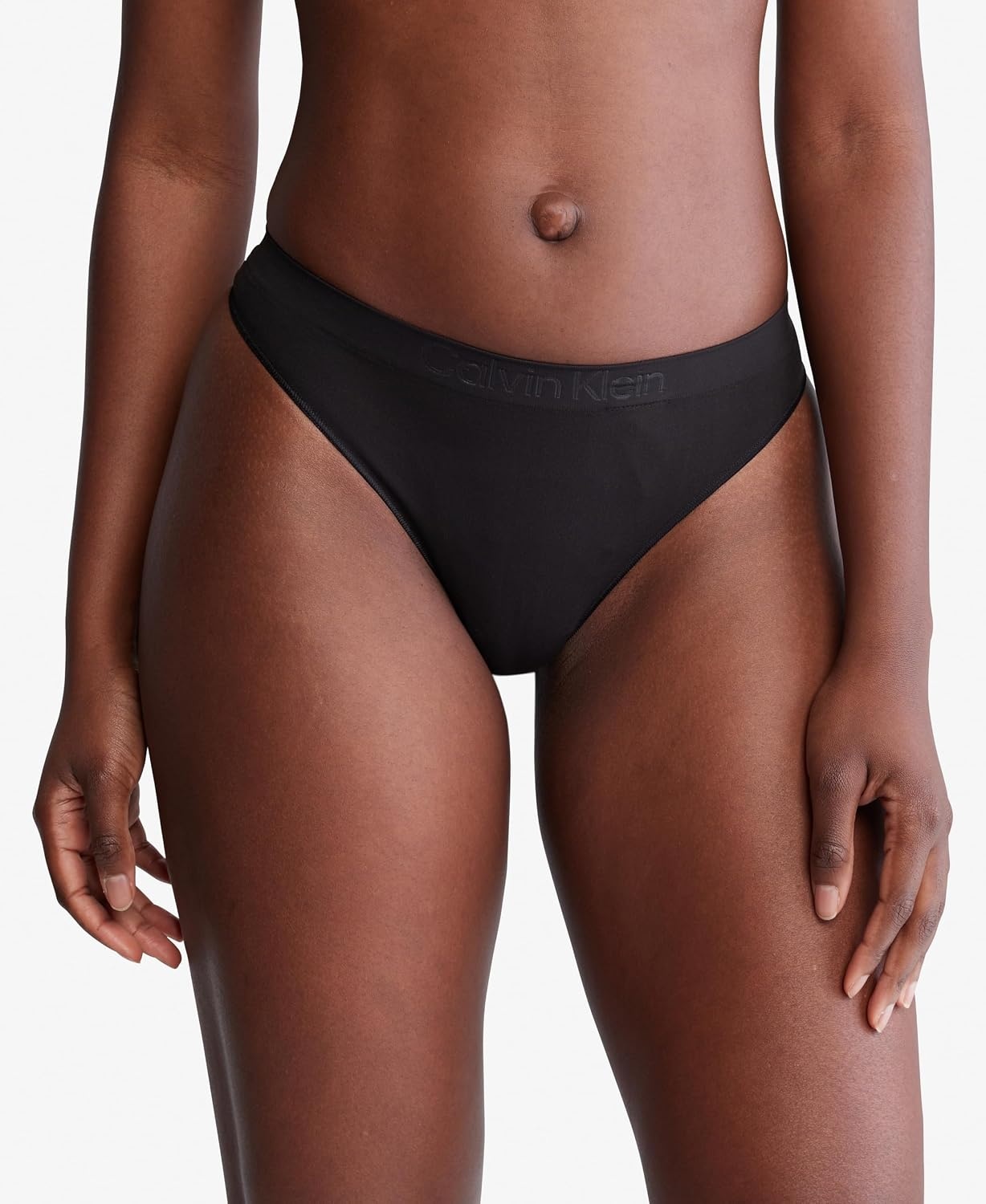 image:imageCalvin Klein Womens Bonded Flex Seamless 3pack Mid Rise ThongBlackCedarLilac Quartz
