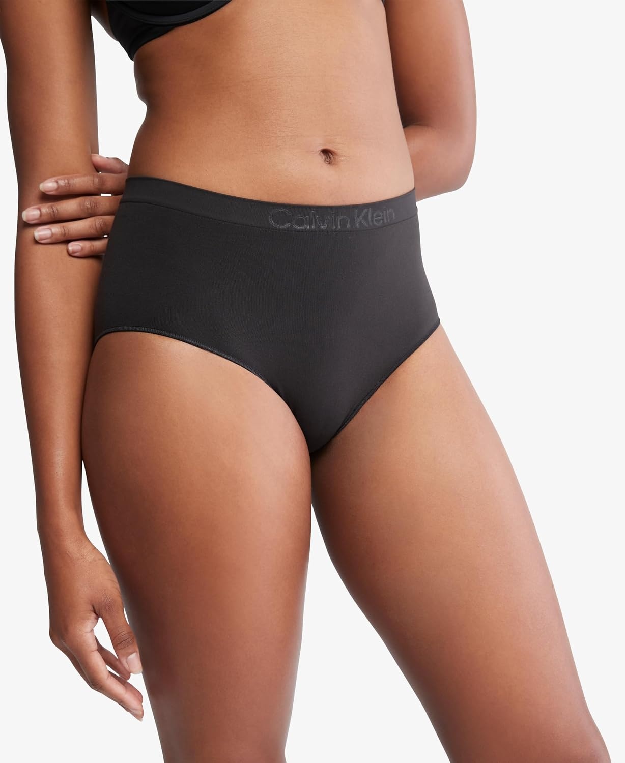 image:imageCalvin Klein Womens Bonded Flex Seamless High Rise BriefBlack