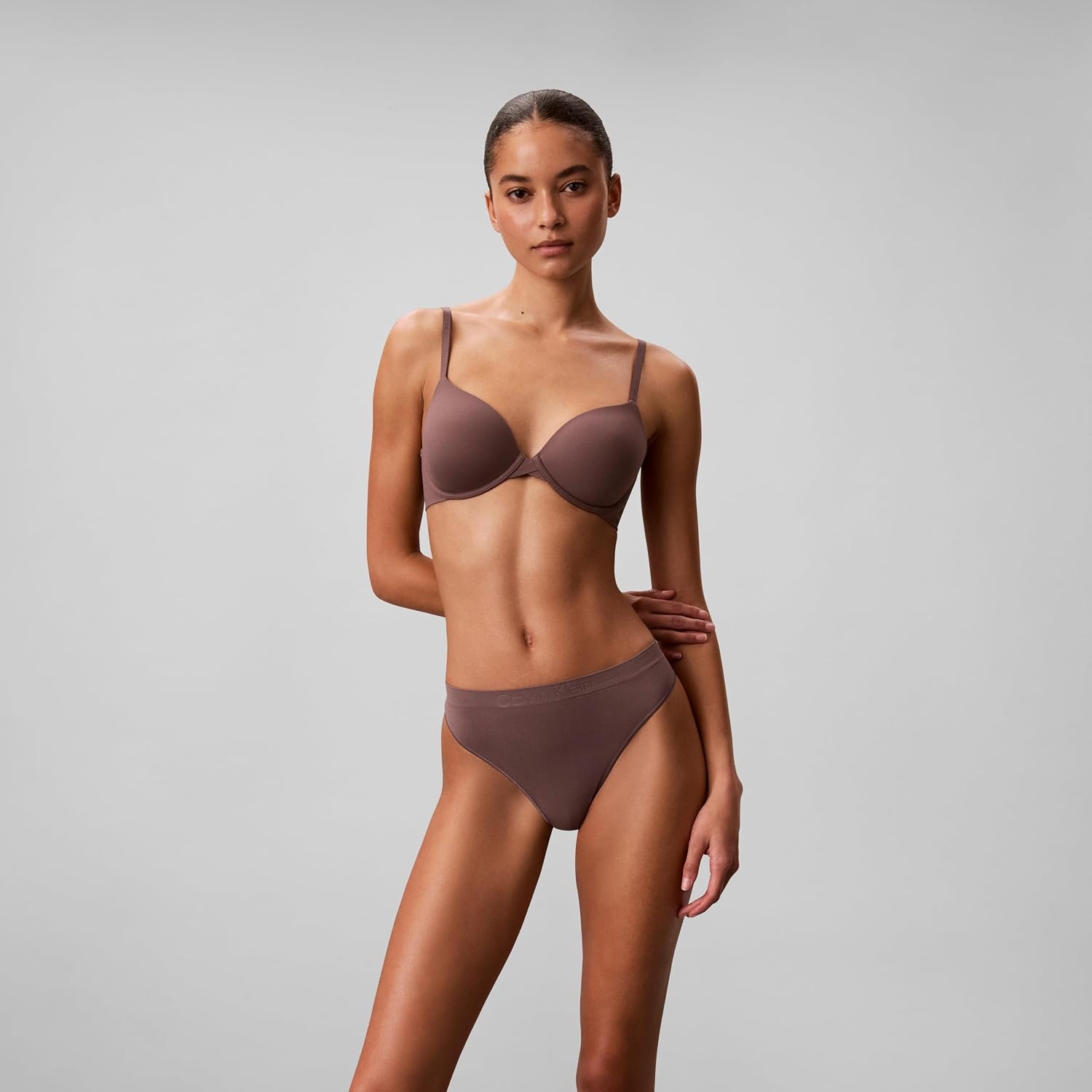 image:imageCalvin Klein Womens Bonded Flex Seamless Thong Panties 5 PackBlack Subduded Blue Tulip Sparrow Seafoam Wave
