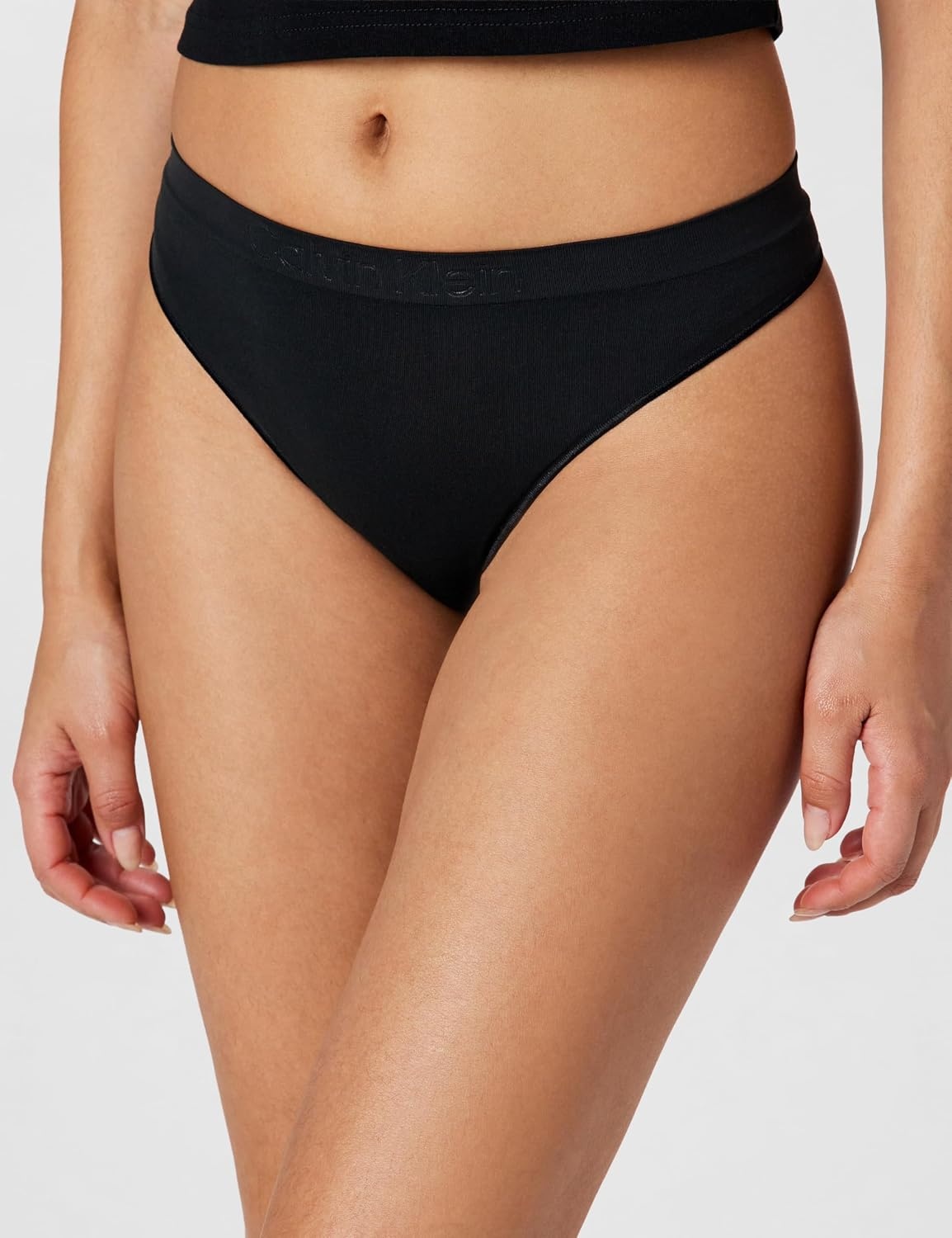 image:imageCalvin Klein Womens Bonded Flex Seamless Thong Panties 5 PackShoreline Subdued Black Breezy Blue Sparrow