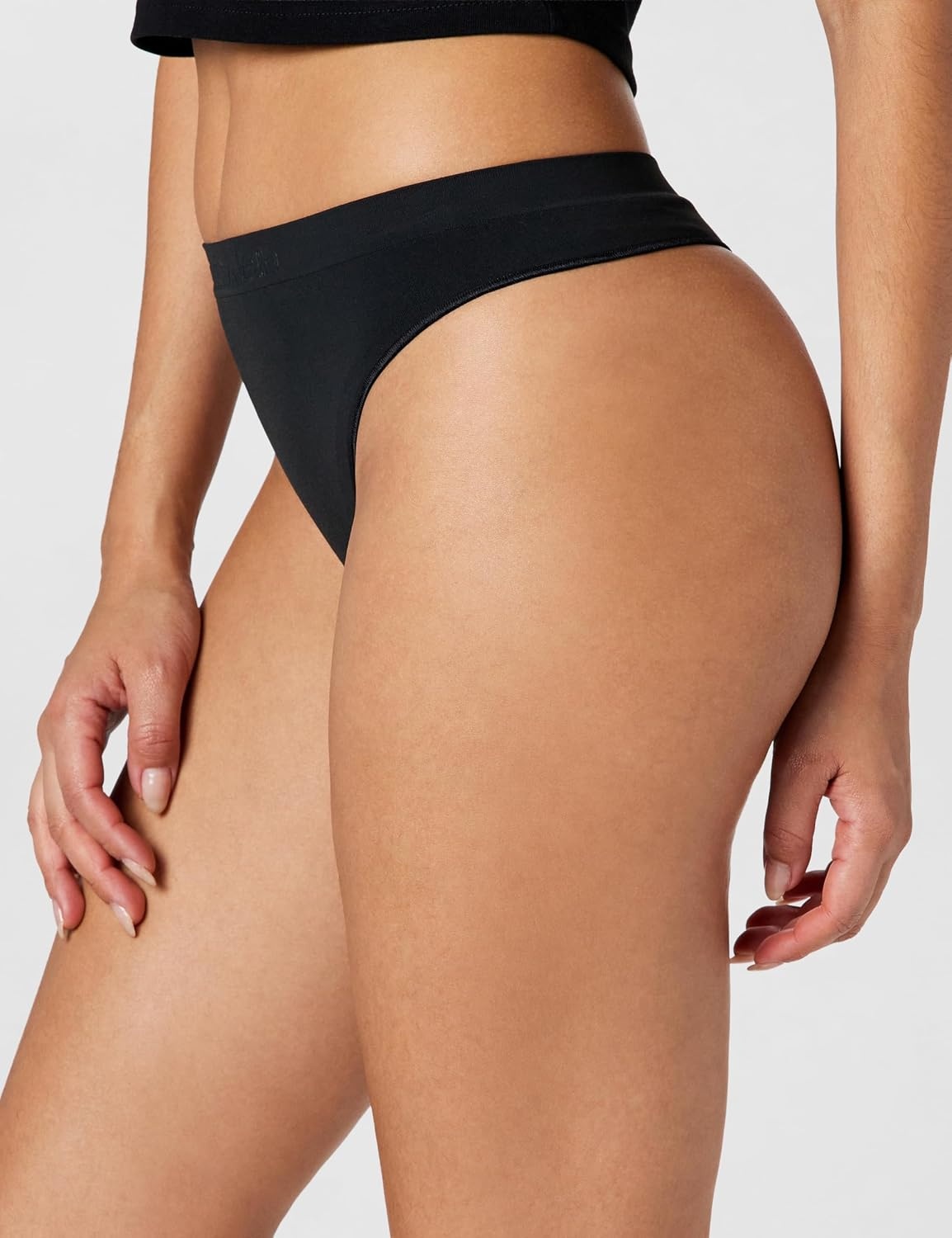 image:imageCalvin Klein Womens Bonded Flex Seamless Thong Panties 5 PackShoreline Subdued Black Breezy Blue Sparrow