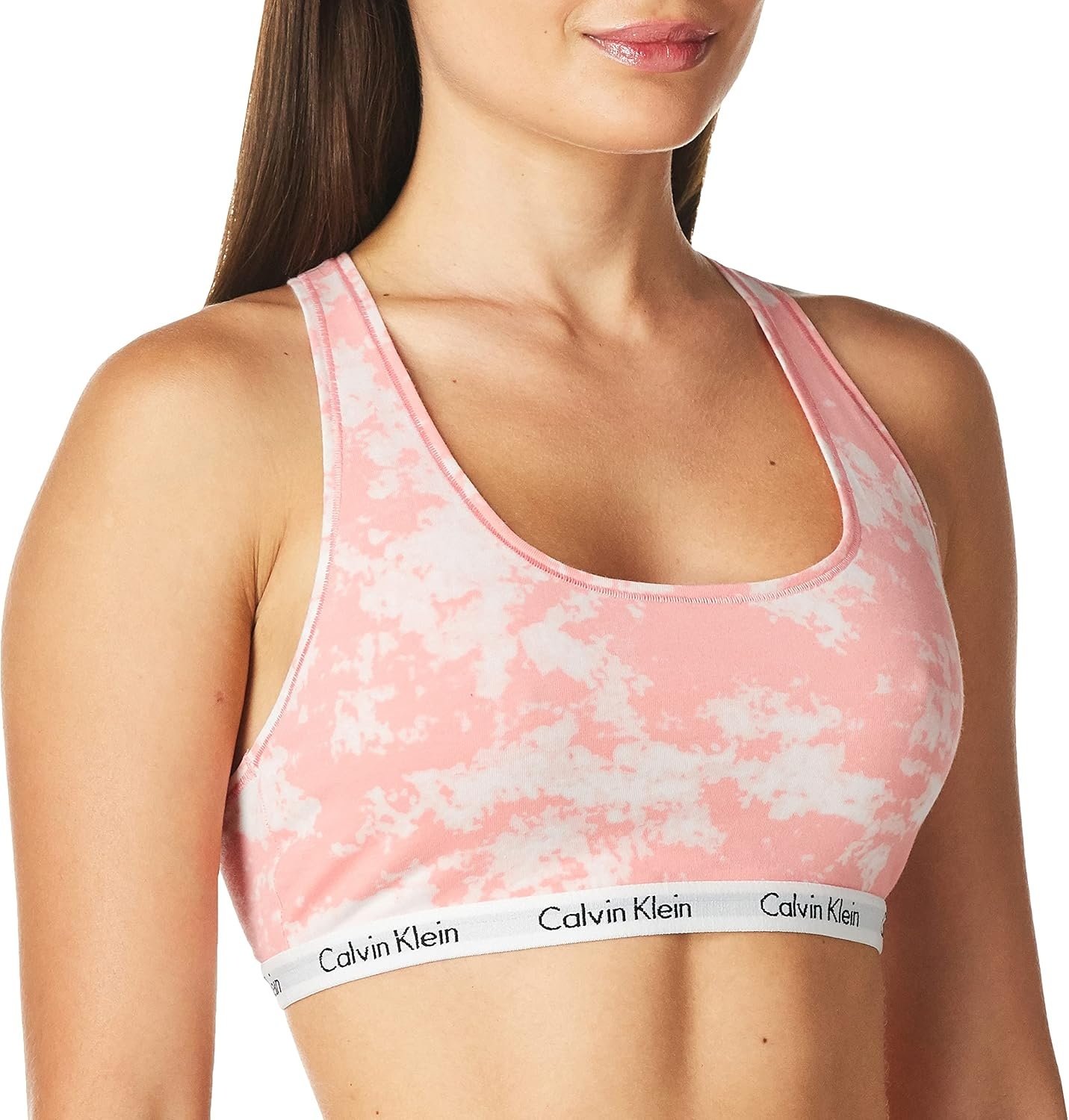 image:imageCalvin Klein Womens Carousel Logo BraletteMorongo Clouds Tickled Pink