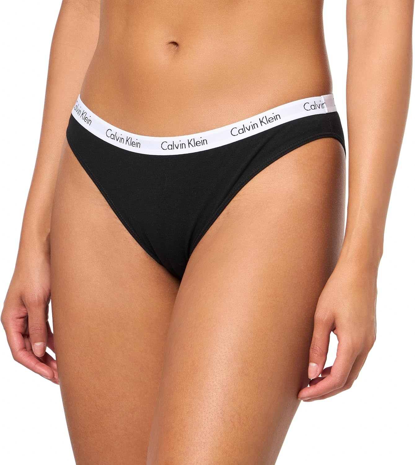 image:imageCalvin Klein Womens Carousel Logo Cotton Stretch Bikini Panties 3 PackBlack Grey Heather Kaiting Plaid Kells Green
