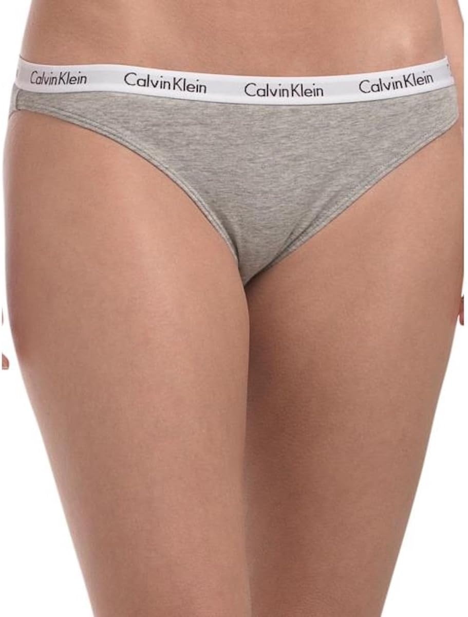 image:imageCalvin Klein Womens Carousel Logo Cotton Stretch Bikini Panties 3 PackGray Pink Ck Logo
