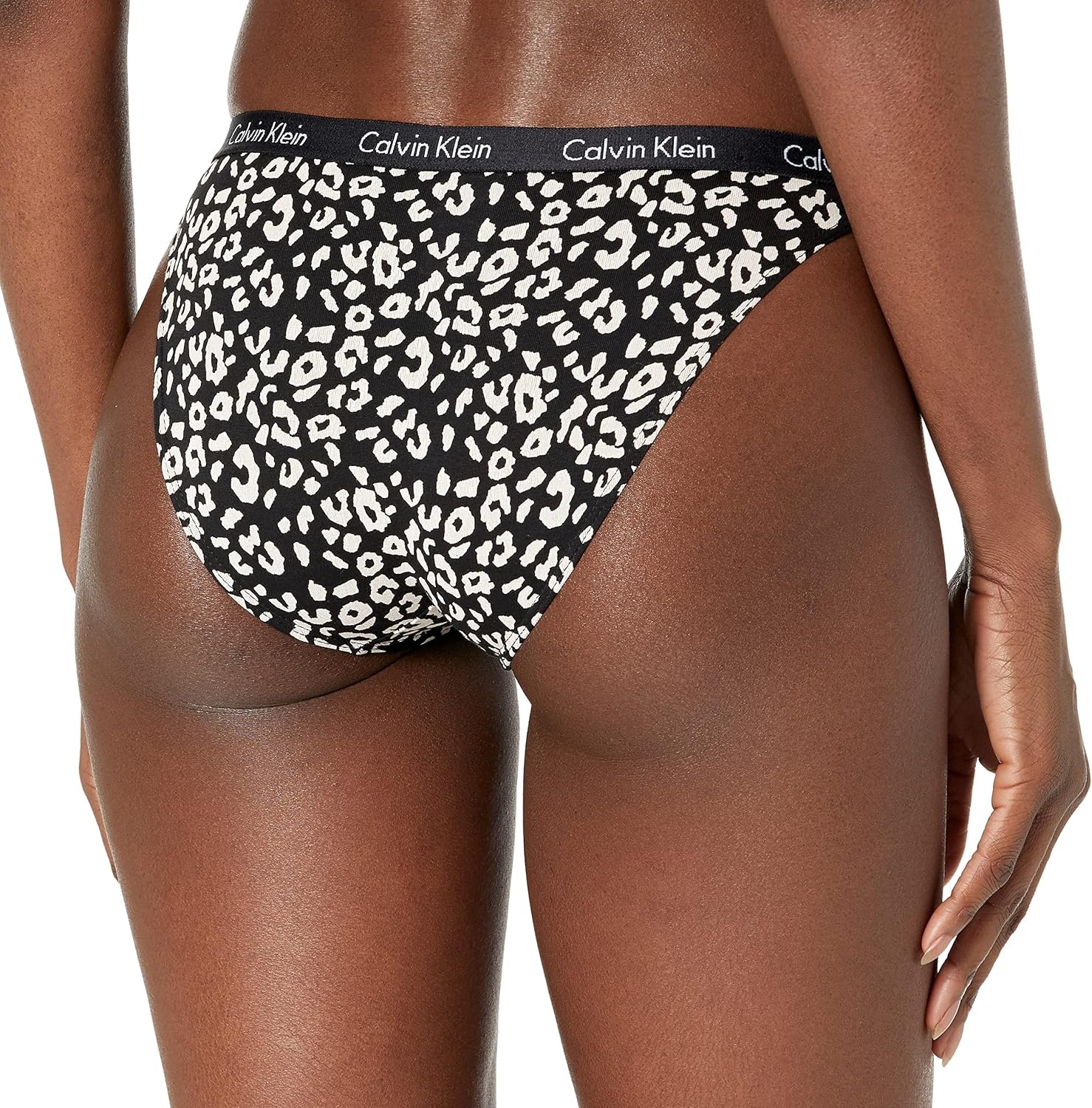 image:imageCalvin Klein Womens Carousel Logo Cotton Stretch Bikini Panties 3 PackGrey HeatherMarker Cheetah BlackFaded Lilac