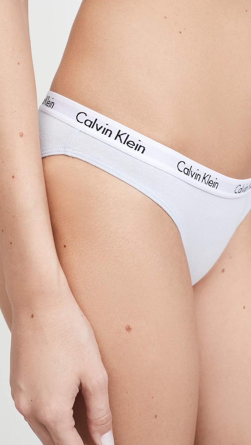 image:imageCalvin Klein Womens Carousel Logo Cotton Stretch Bikini Panties 3 PackIce PulpVoidWhite