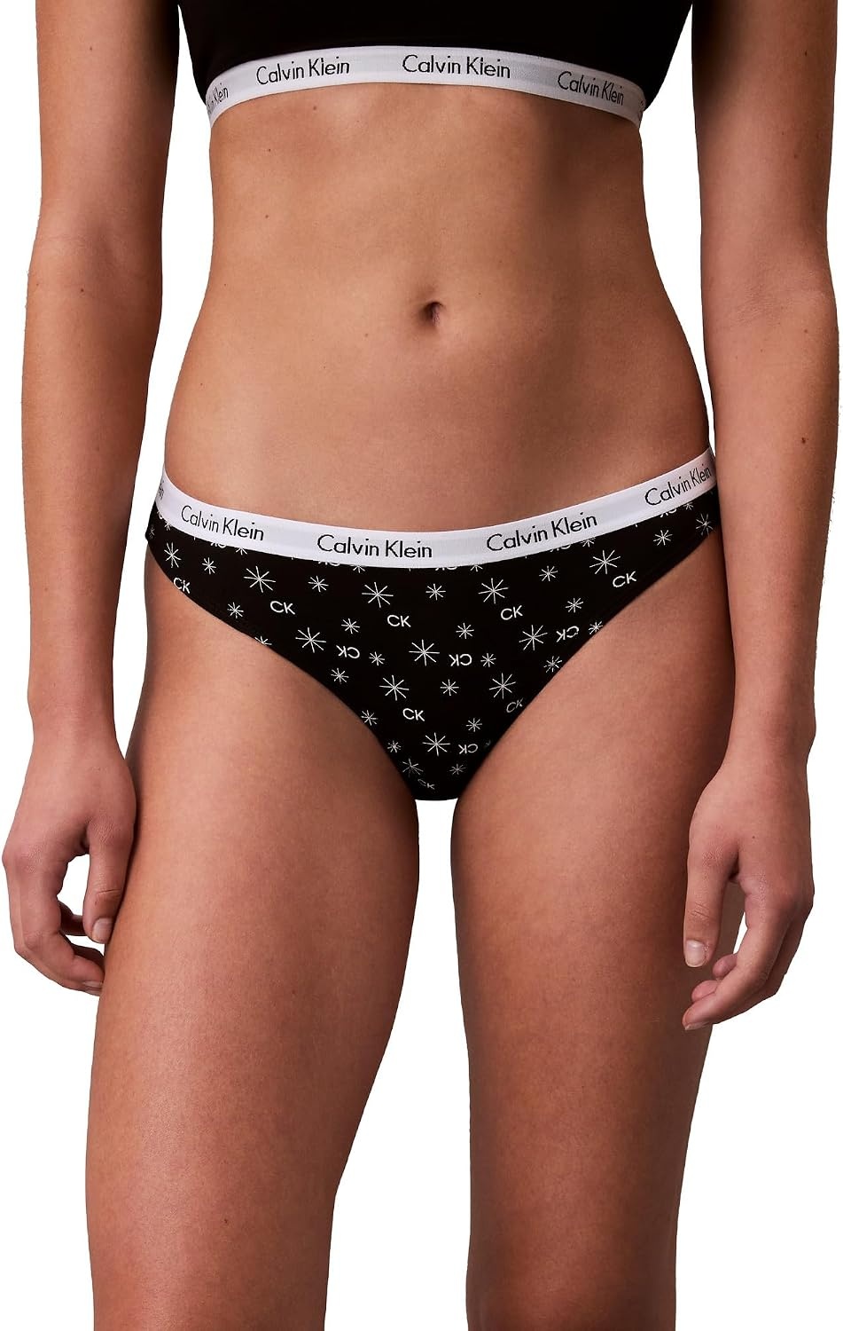 image:imageCalvin Klein Womens Carousel Logo Cotton Stretch Bikini Panties 3 PackKelly GreenCharcoalCk Spark Black