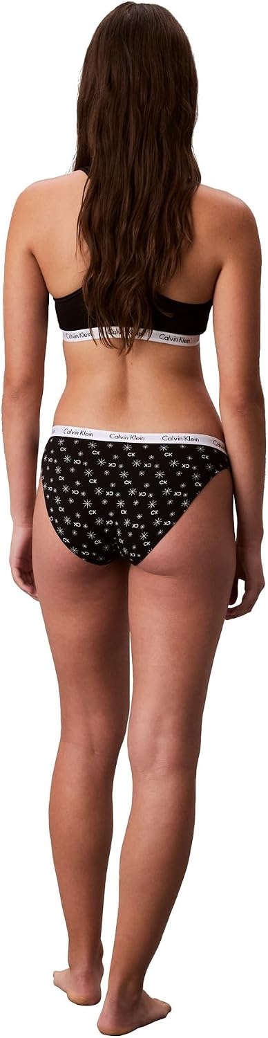 image:imageCalvin Klein Womens Carousel Logo Cotton Stretch Bikini Panties 3 PackKelly GreenCharcoalCk Spark Black
