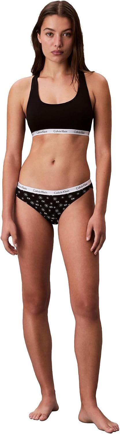 image:imageCalvin Klein Womens Carousel Logo Cotton Stretch Bikini Panties 3 PackKelly GreenCharcoalCk Spark Black