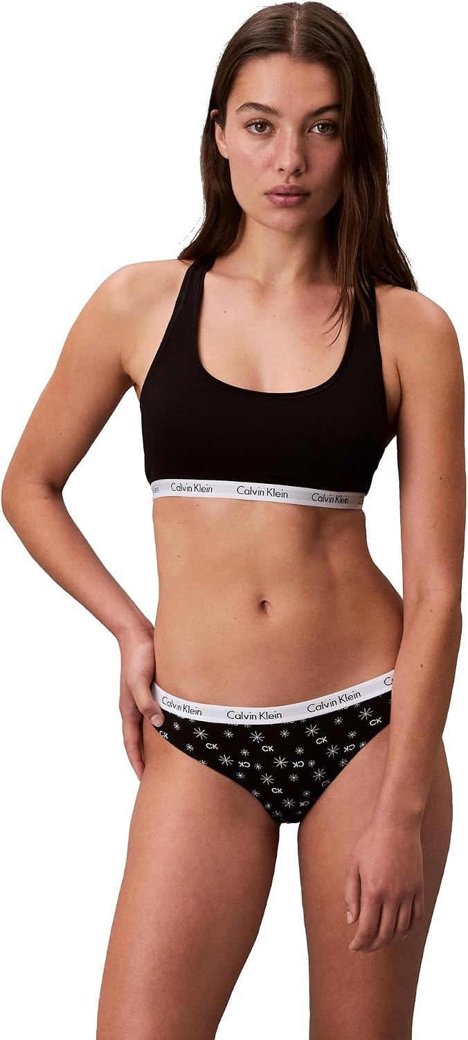 image:imageCalvin Klein Womens Carousel Logo Cotton Stretch Bikini Panties 3 PackKelly GreenCharcoalCk Spark Black