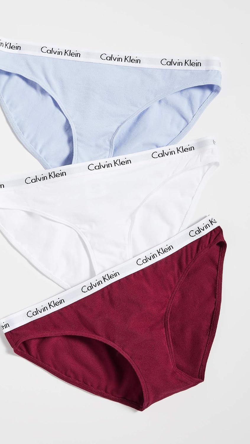 image:imageCalvin Klein Womens Carousel Logo Cotton Stretch Bikini Panties 3 PackRaspberry JamDusty PeriwinkleWhim
