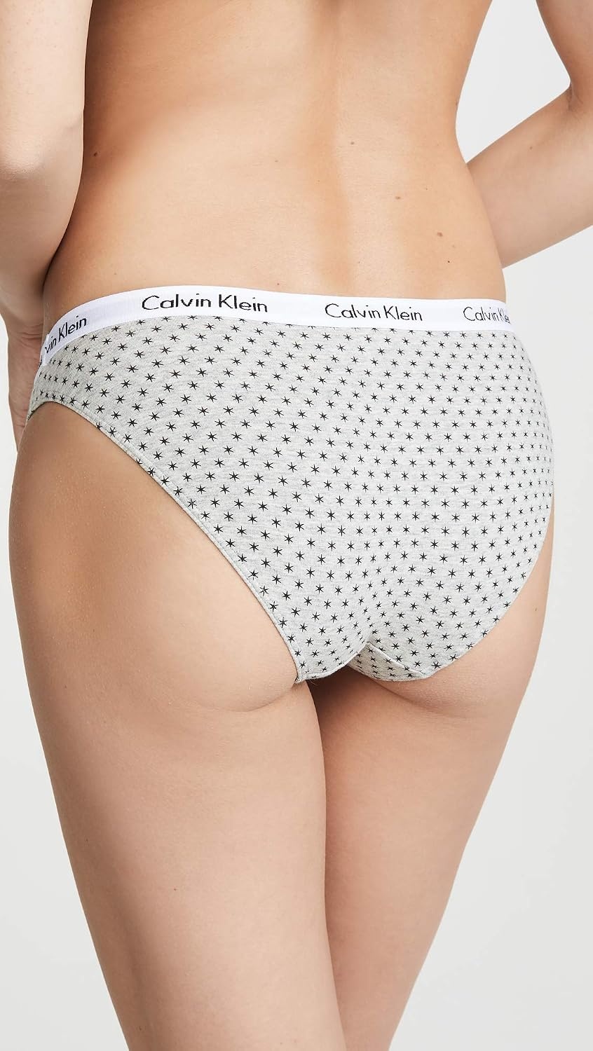image:imageCalvin Klein Womens Carousel Logo Cotton Stretch Bikini Panties 3 PackTemperBlackTwinkle Star