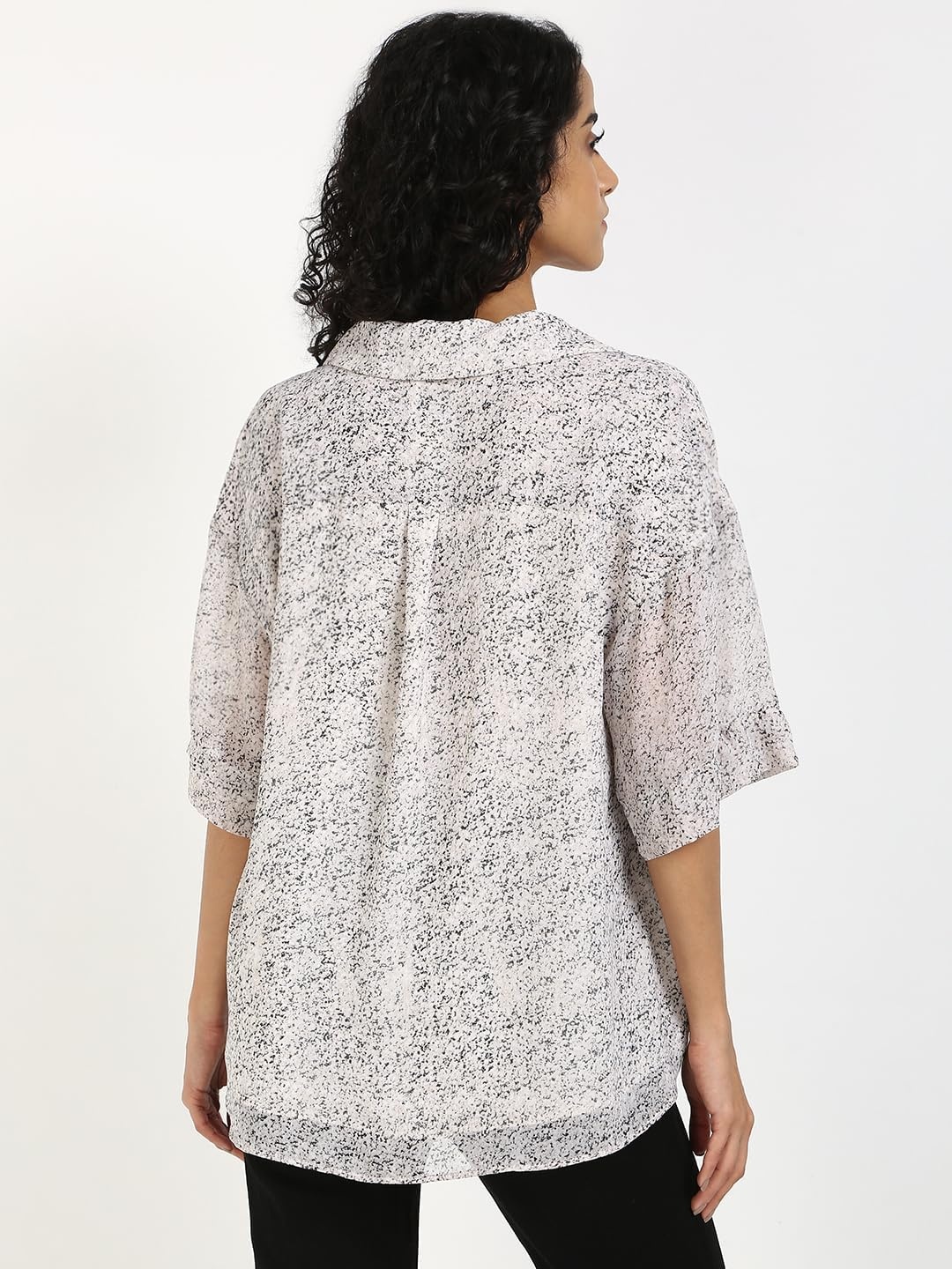 image:imageCalvin Klein Womens Chiffon Printed Wrap TopWhite
