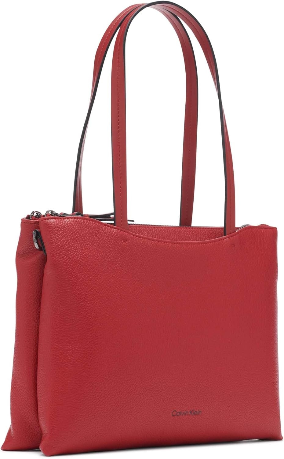 image:imageCalvin Klein Womens Chrome Organizational 2 in 1 Tote OrganizationalRuby Red