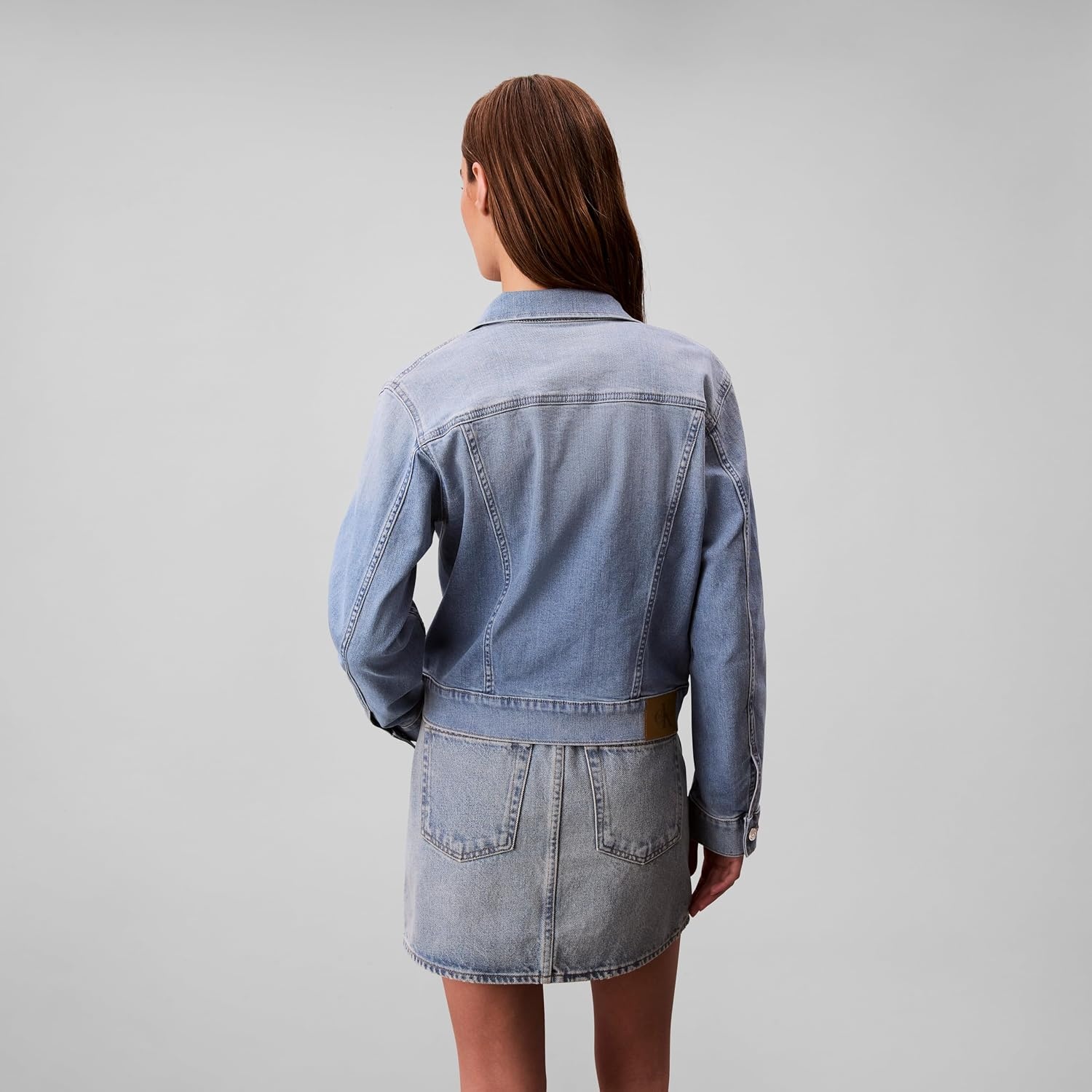 image:imageCalvin Klein Womens Classic Denim Trucker JacketLight Bay
