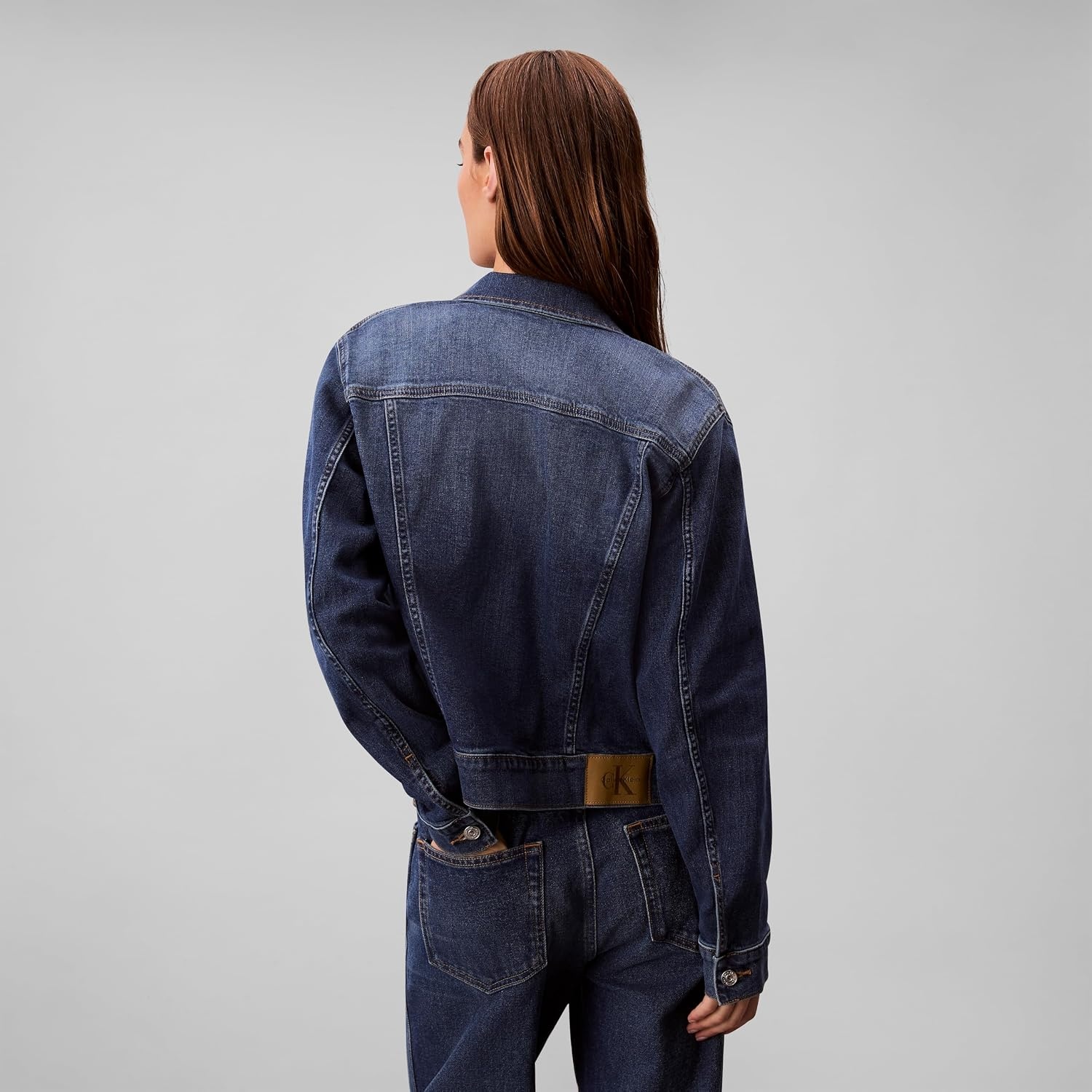 image:imageCalvin Klein Womens Classic Denim Trucker JacketMedium Sky