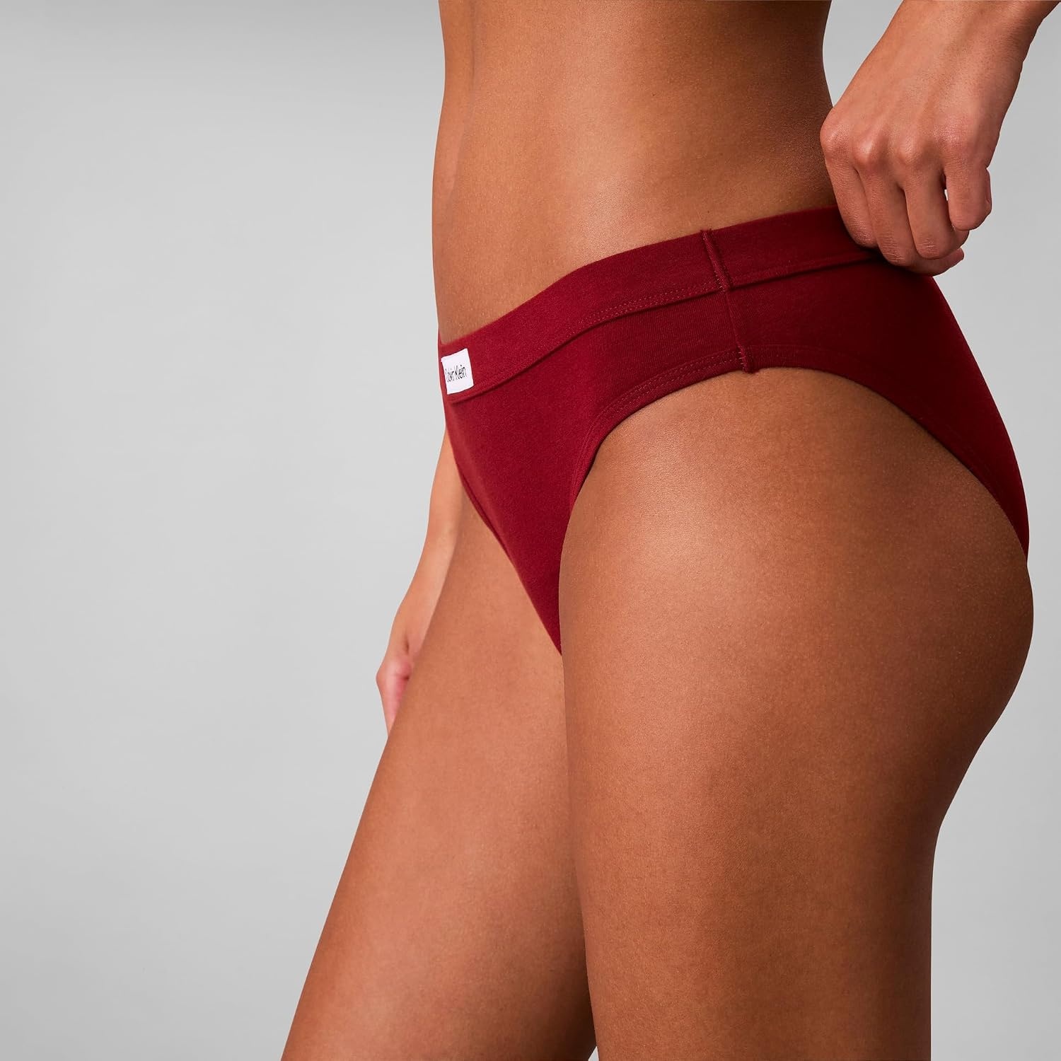 image:imageCalvin Klein Womens Comfort Logo Cotton Stretch Bikini Panties 3 PackBlackFresh TaupeFall Berry