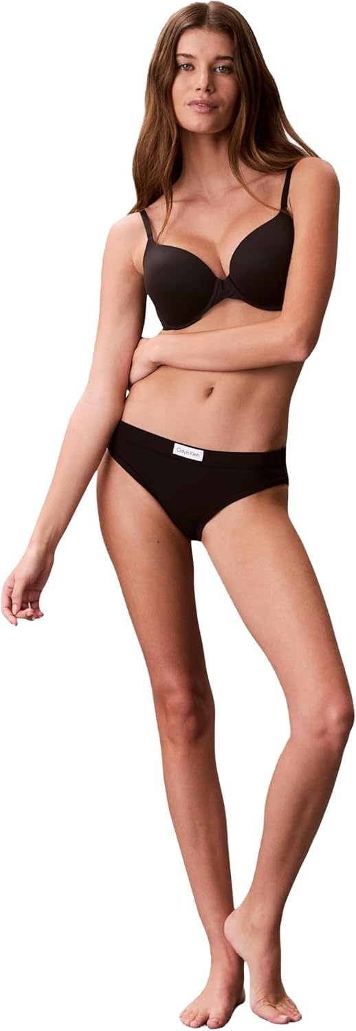 image:imageCalvin Klein Womens Comfort Logo Cotton Stretch Bikini Panties 3 PackBlackSnow HeatherFresh Taupe