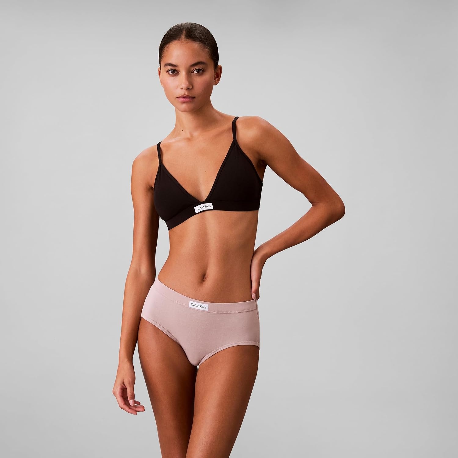 image:imageCalvin Klein Womens Comfort Logo Cotton Stretch Modern Brief Panties 3 PackBlackFresh TaupeFall Berry