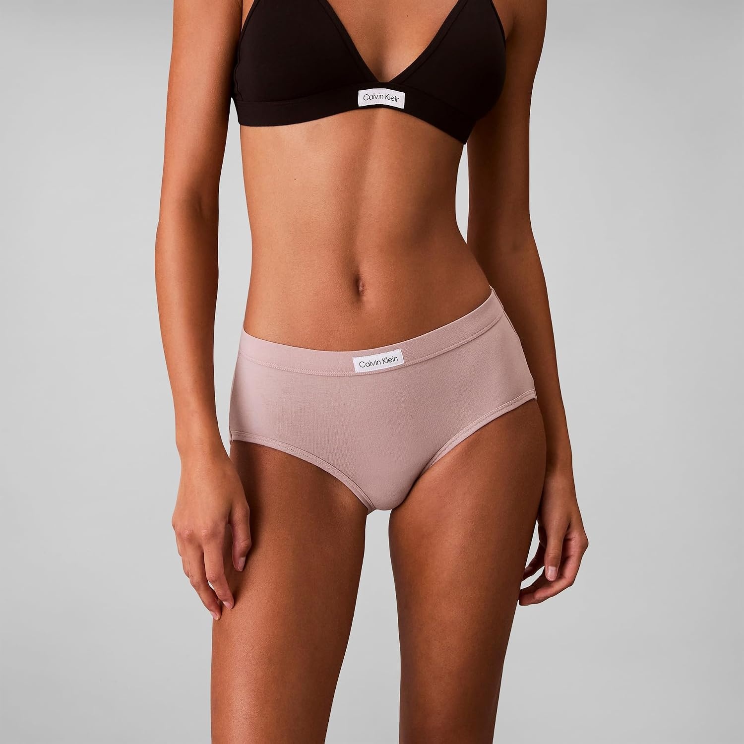 image:imageCalvin Klein Womens Comfort Logo Cotton Stretch Modern Brief Panties 3 PackBlackFresh TaupeFall Berry