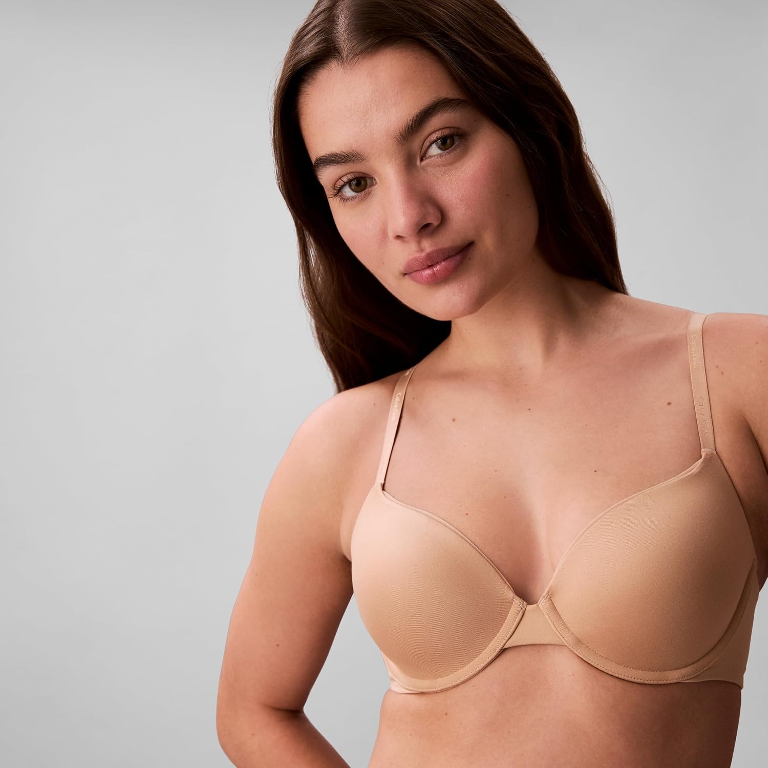 image:imageCalvin Klein Womens Constant Convertible Strap Lightly Lined Demi BraBare