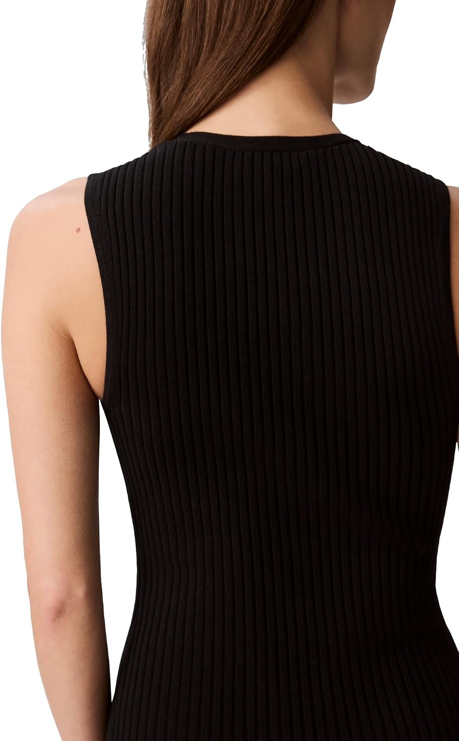 image:imageCalvin Klein Womens Cotton Rib VNeck Polo DressBlack