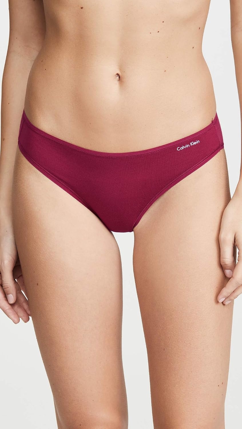 image:imageCalvin Klein Womens Cotton Stretch Logo Bikini Panties MultipackRaspberry JamTemperFeeder StripeBlue NoirBlack
