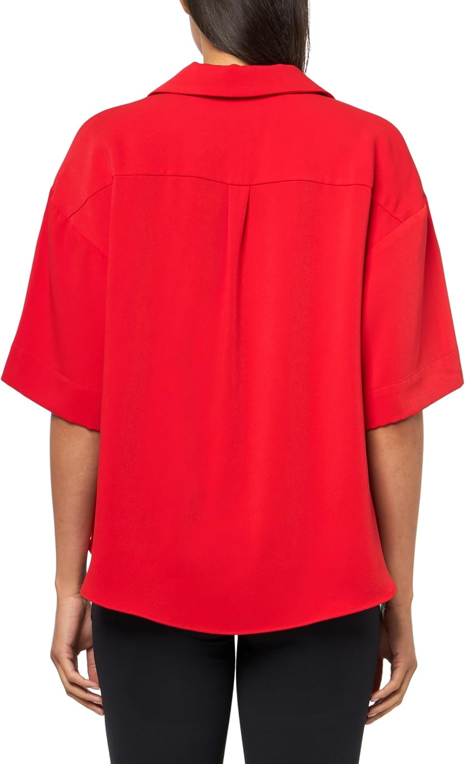 image:imageCalvin Klein Womens Crepe Printed Wrap TopGoji Berry