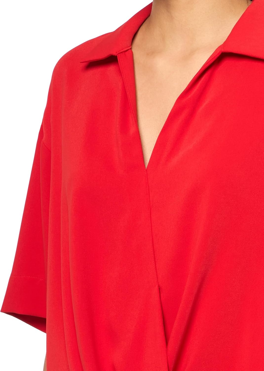 image:imageCalvin Klein Womens Crepe Printed Wrap TopGoji Berry
