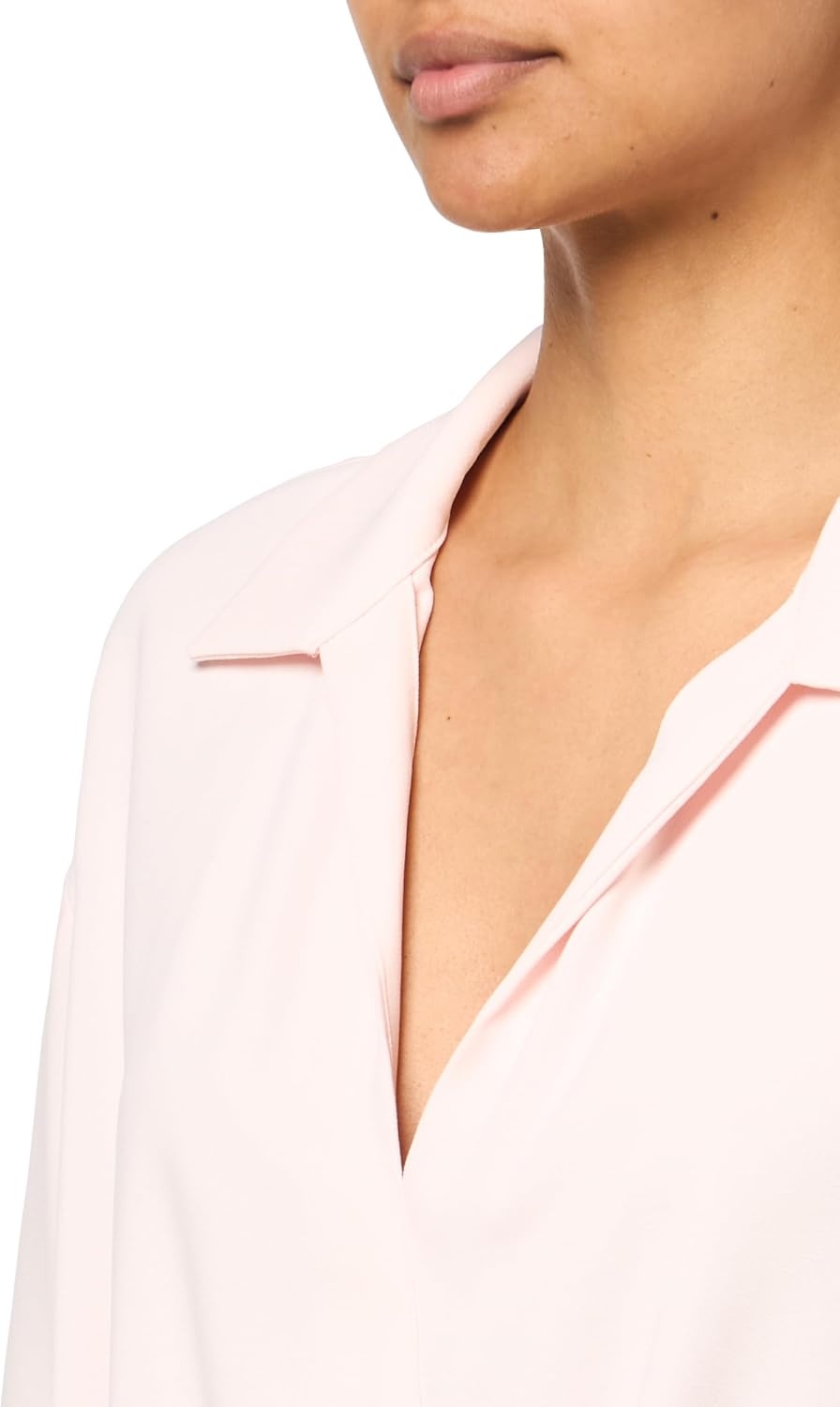 image:imageCalvin Klein Womens Crepe Printed Wrap TopPearl