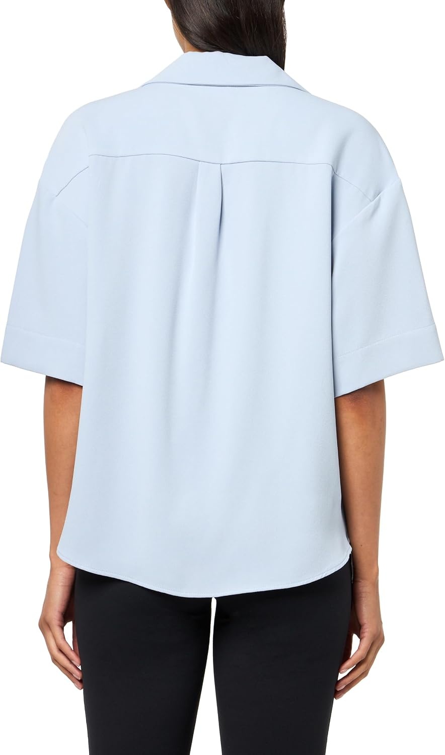 image:imageCalvin Klein Womens Crepe Printed Wrap TopZen Blue