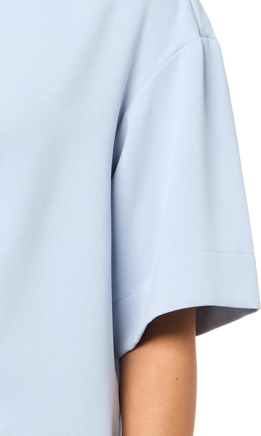 image:imageCalvin Klein Womens Crepe Printed Wrap TopZen Blue
