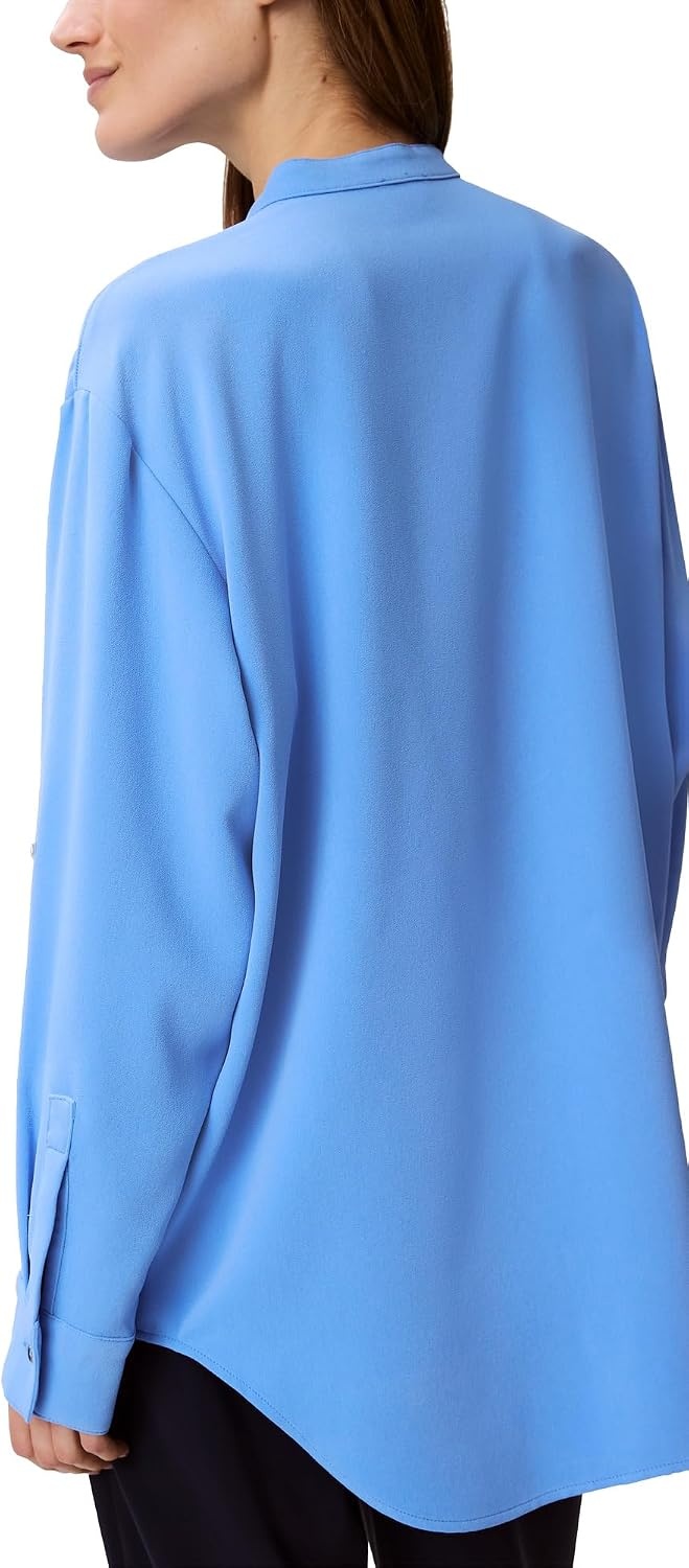 image:imageCalvin Klein Womens Crepe Relaxed ButtonDown ShirtBlue Foil
