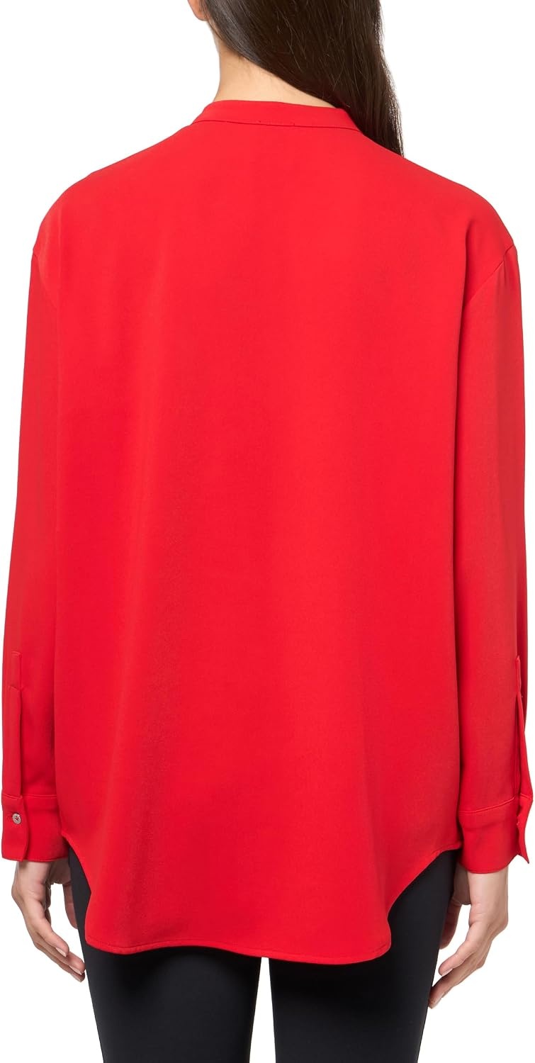 image:imageCalvin Klein Womens Crepe Relaxed ButtonDown ShirtGoji Berry