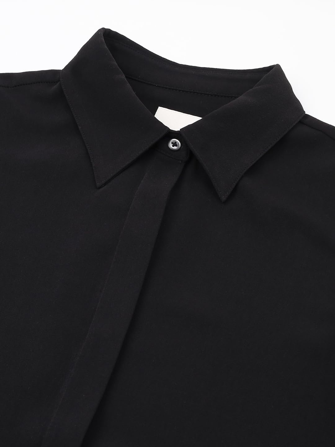 image:imageCalvin Klein Womens Crepe Sleeveless ButtonDown TopBlack