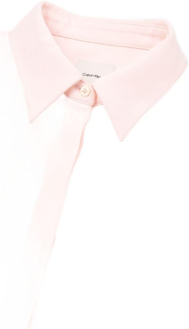 image:imageCalvin Klein Womens Crepe Sleeveless ButtonDown TopPearl