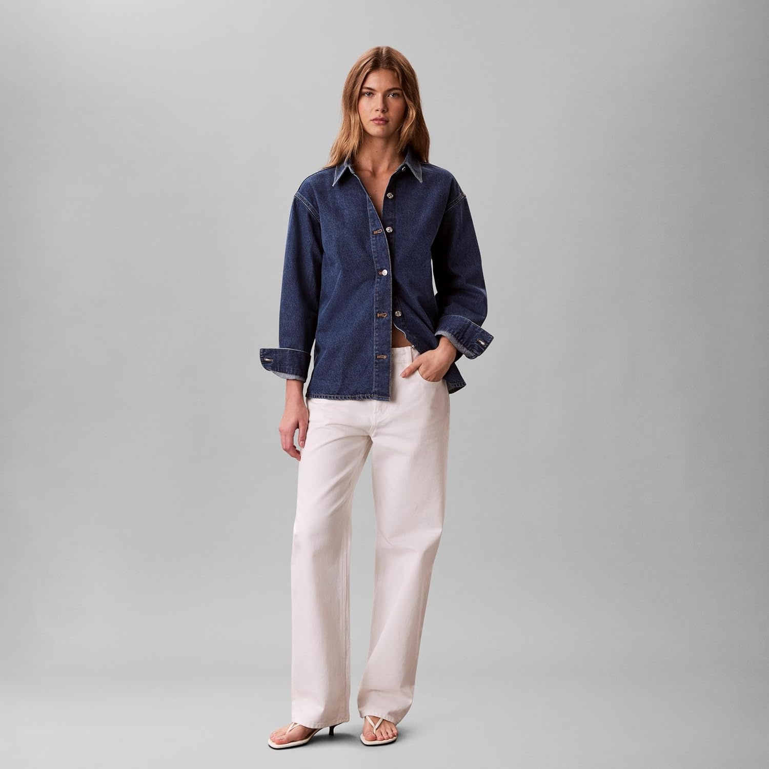 image:imageCalvin Klein Womens Denim Shirt JacketStorm Blue