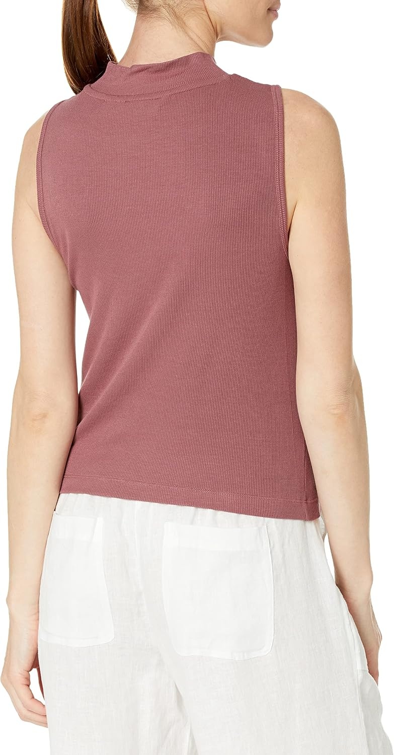 image:imageCalvin Klein Womens Everyday Embrodery Monogram Cropped SS Short Sleeve Mock NeckSedona