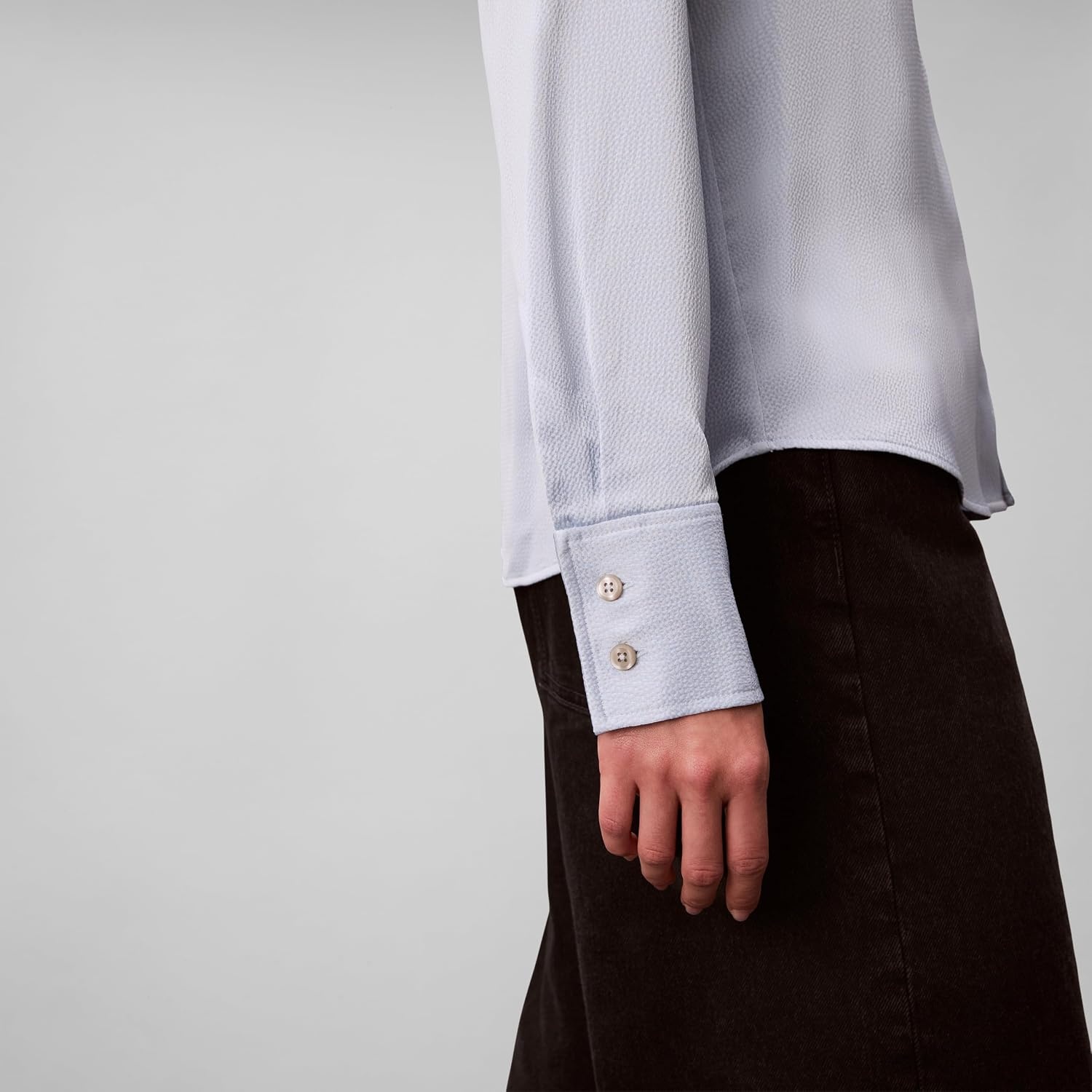 image:imageCalvin Klein Womens Hammered Satin Fitted Shirt