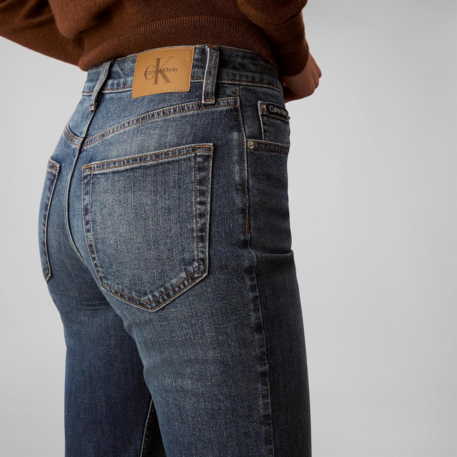 image:imageCalvin Klein Womens High Rise Slim Fit JeansRiverwood